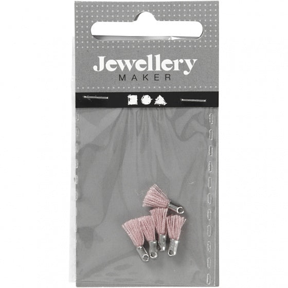 tassels 10 mm 5 stuks roze