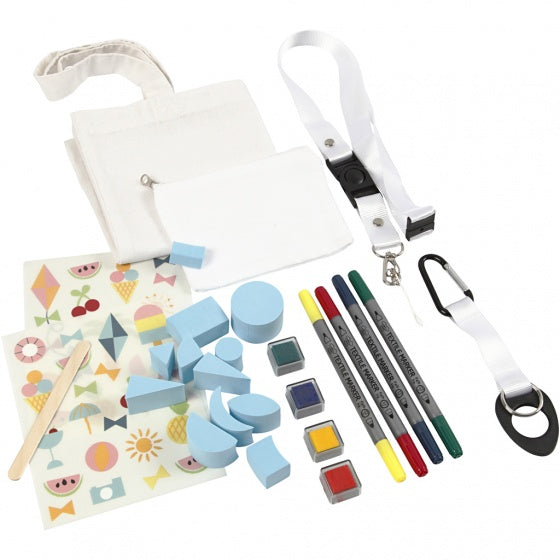 Textiel materialenset 26-delig multicolor