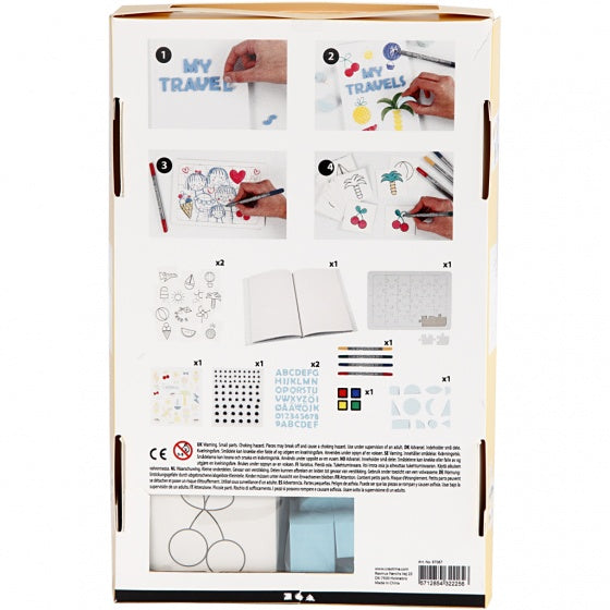 Textiel papier versierset 26-delig multicolor