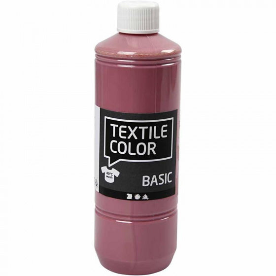 Textiel Color Verf - Donkerroze, 500ml