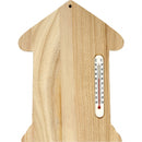 thermometer huisje hout unisex 23,5 x 16,5 cm