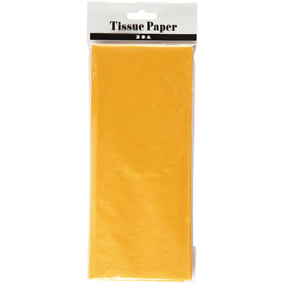 tissuepapier 50 x 70 cm geel 10 stuks