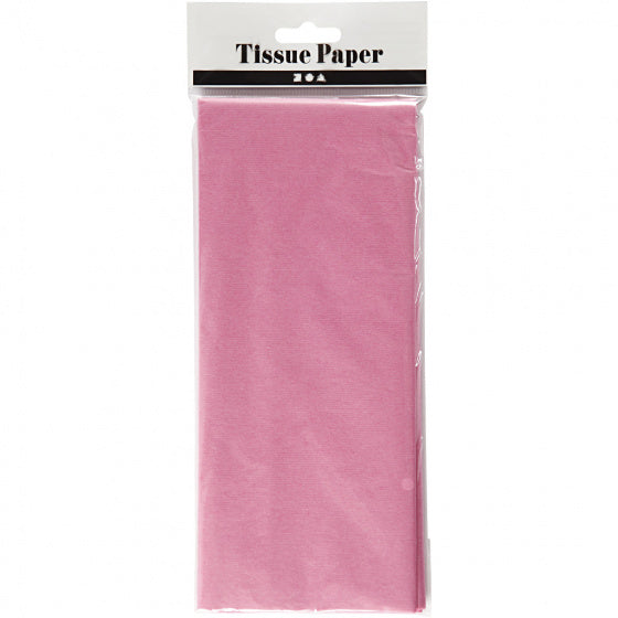 tissuepapier 50 x 70 cm roze 10 stuks