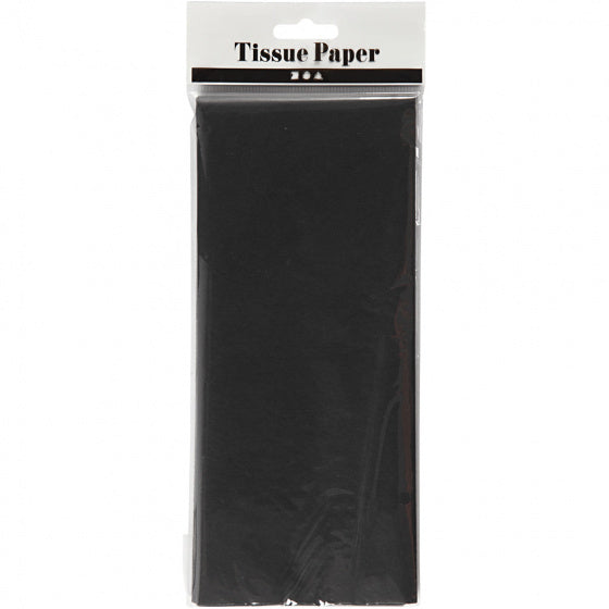 tissuepapier 50 x 70 cm zwart 10 stuks