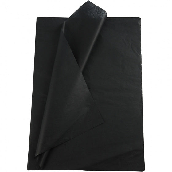 tissuepapier 50 x 70 cm zwart 10 stuks