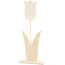 tulp hout 31 x 13 cm blank per stuk