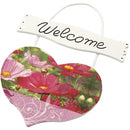 uithangbord Hart MDF 28 x 19 cm wit per stuk