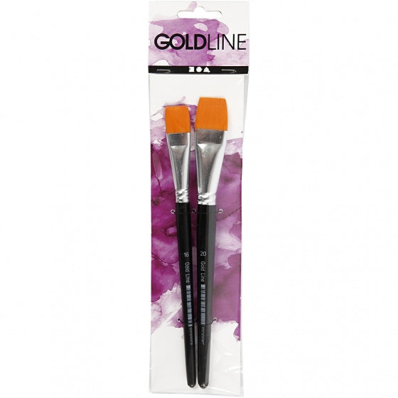 Gold Line Penselen Plat, 2st.