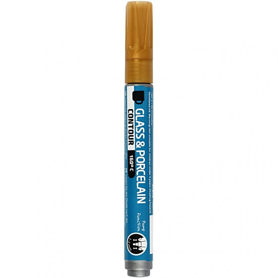 verfstift glas- & porselein contour goud
