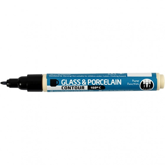verfstift glas- & porselein contour zwart