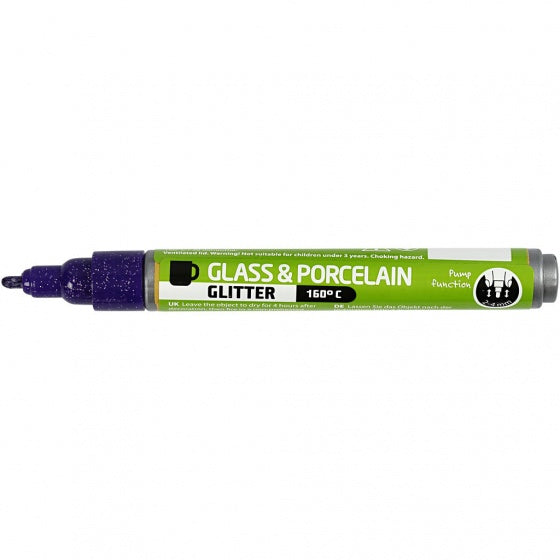 Glas- en Porseleinstift Glitter Semi-Dekkend - Violet