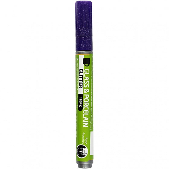 Glas- en Porseleinstift Glitter Semi-Dekkend - Violet