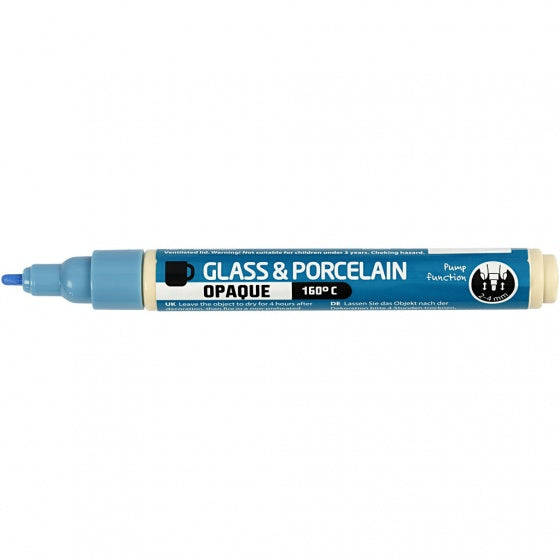 Glas- en Porseleinstift Dekkend - Lichtblauw