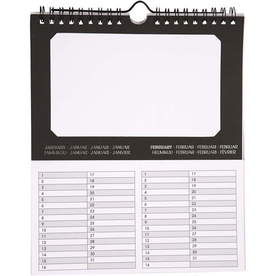 verjaardagskalender blanco 19 x 23 cm 5 stuks