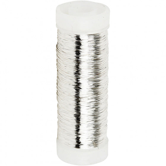 verzilverd draad 0,2 mm 110 meter zilver