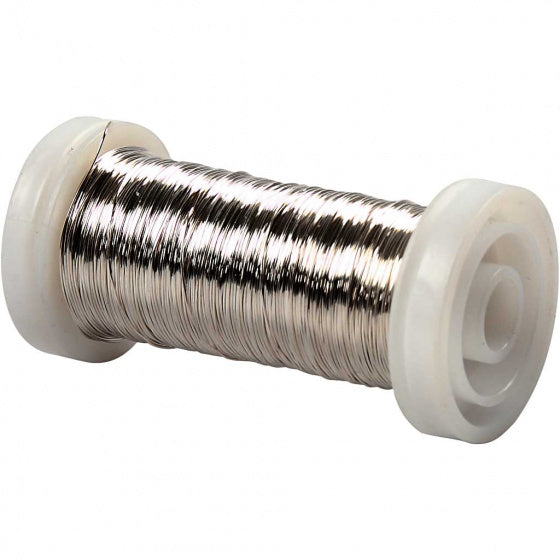 verzilverd draad 0,3 mm 100 meter zilver
