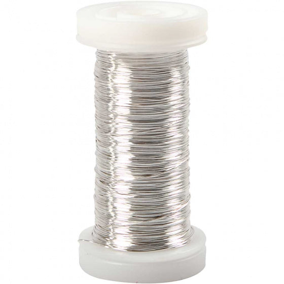 verzilverd draad 0,3 mm 100 meter zilver