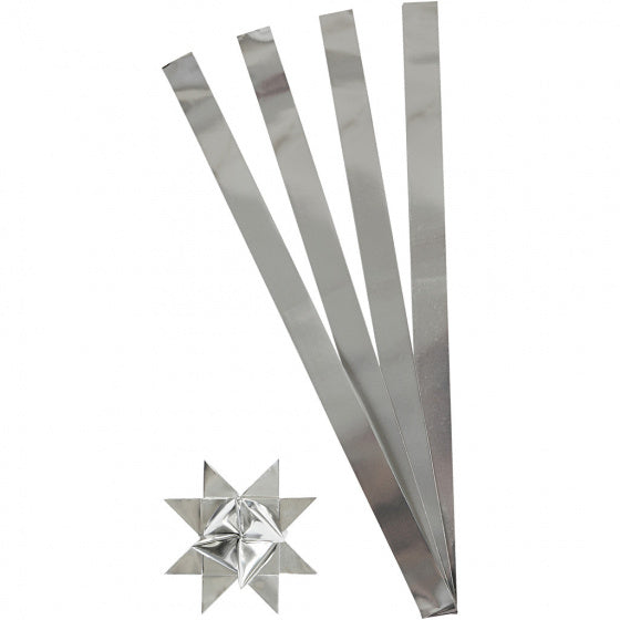 vlechtstroken zilver 73 cm 100 stuks