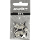 vlinderbedels 20 x 26 mm 4 stuks zwart/wit