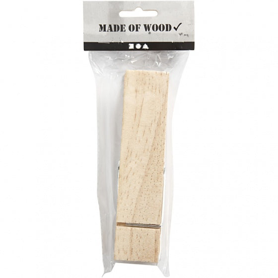 wasknijper berkehout unisex 15 x 3,5 cm