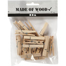 wasknijperset berkehout 4,8 x 0,6 cm 20 stuks