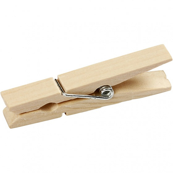 wasknijperset berkehout 4,8 x 0,6 cm 20 stuks