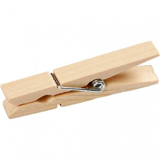 wasknijperset berkehout 4,8 x 0,6 cm 50 stuks