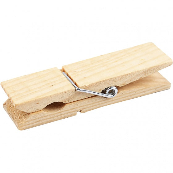 wasknijperset berkehout 7,2 x 2 cm 4 stuks