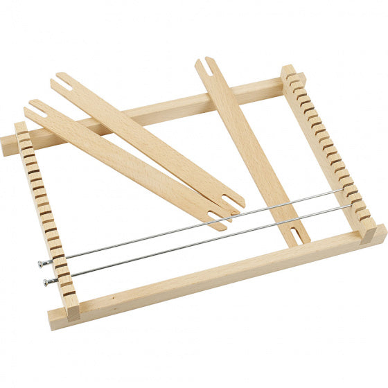 weefgetouw 19 x 29 cm hout/staal blank 6-delig