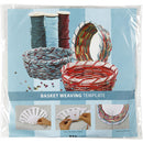 weefsjabloon mand 14 x 8 cm wit 10 stuks