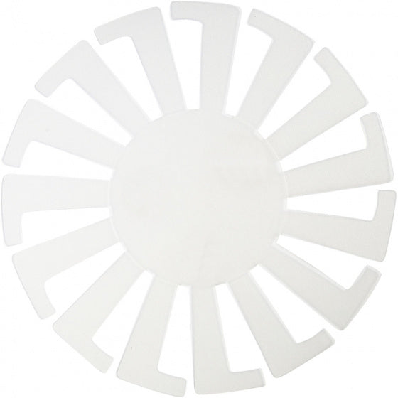 weefsjabloon mand 14 x 8 cm wit 10 stuks