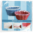 weefsjabloon mand 8 x 6 cm wit 10 stuks