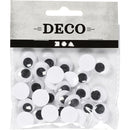 wiebelogen junior 14 mm zwart/wit 30 stuks