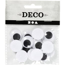 wiebelogen junior 20 mm zwart/wit 16 stuks