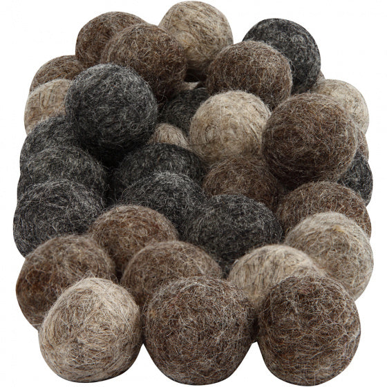 wolkralen 20 mm bruin 64 stuks
