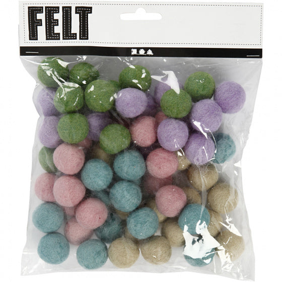 wolkralen 20 mm pastel 64 stuks