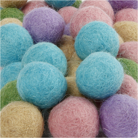 wolkralen 20 mm pastel 64 stuks