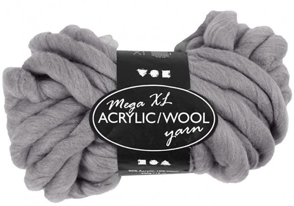 XL Garen van Acvryl - Grijs, 15m