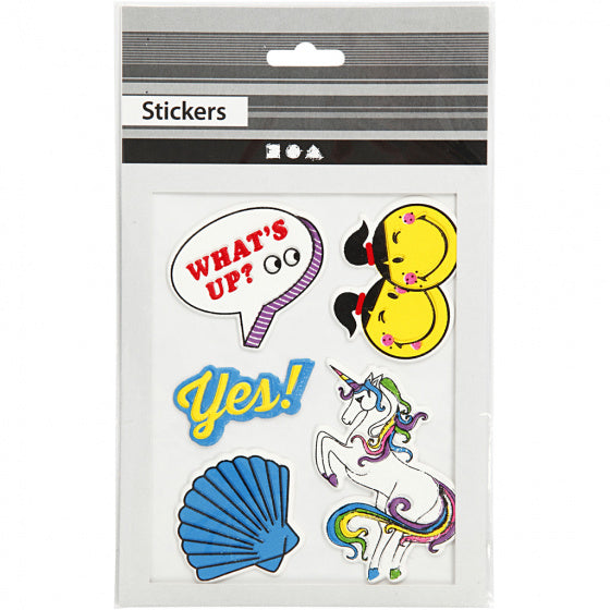 zachte stickers fleurig 5 stuks