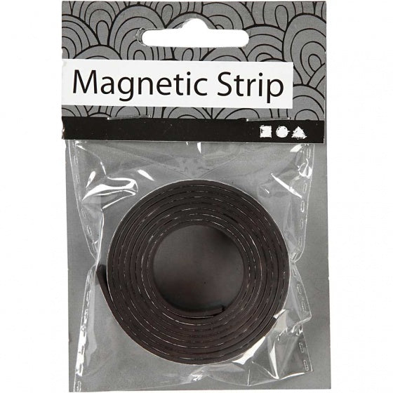 zelfklevende magneetband 12,5 mm / 1,5 mm zwart 1 meter