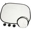 zonneschermen 44 x 35 cm wit 2 stuks