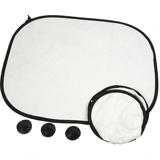 zonneschermen 44 x 35 cm wit 2 stuks