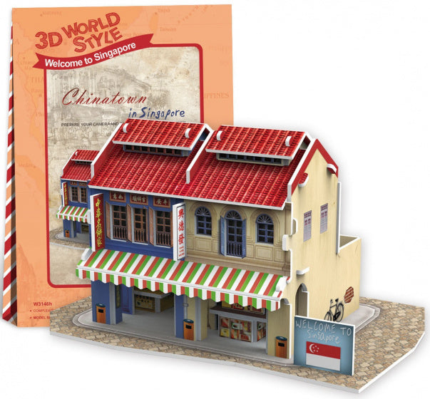 3D puzzel Chinatown Singapore 16,5 cm foam 32 stukjes