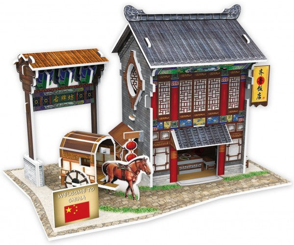 3D Puzzel Chinese Restaurant 16,5 cm foam 47 stukjes