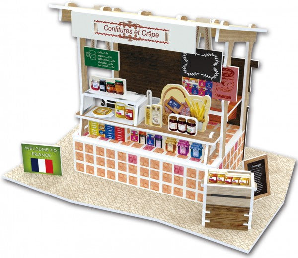 3D puzzel Crepe Stall France 16,5 cm foam 37 stukjes