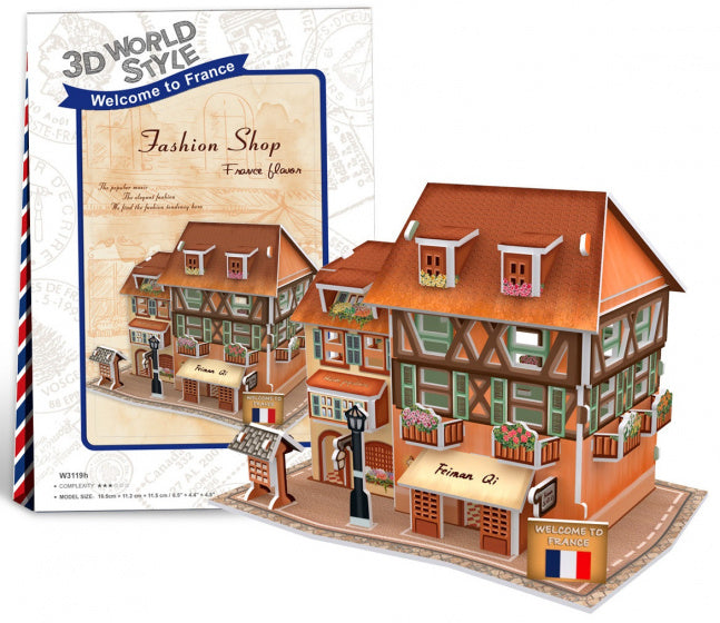 3D puzzel Fashion Shop France 16,5 cm foam 31 stukjes