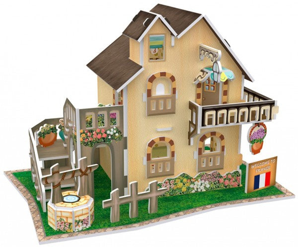 3D puzzel Garden Cottage France 16,5 cm 36 stukjes