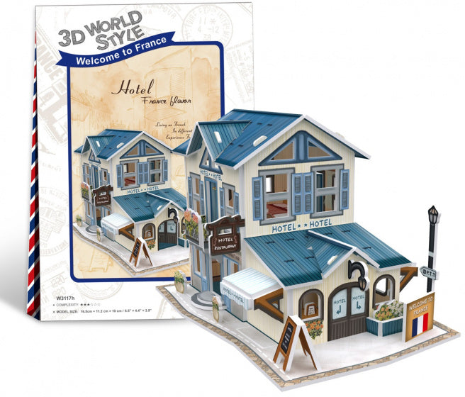 3D puzzel Hotel France 16,5 cm foam 32 stukjes