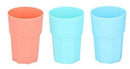 drinkbeker 380 ml 12 cm blauw/oranje 3 stuks