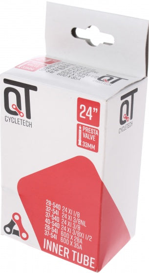 binnenband 24 inch (28/40-540/541) FV 33 mm zwart